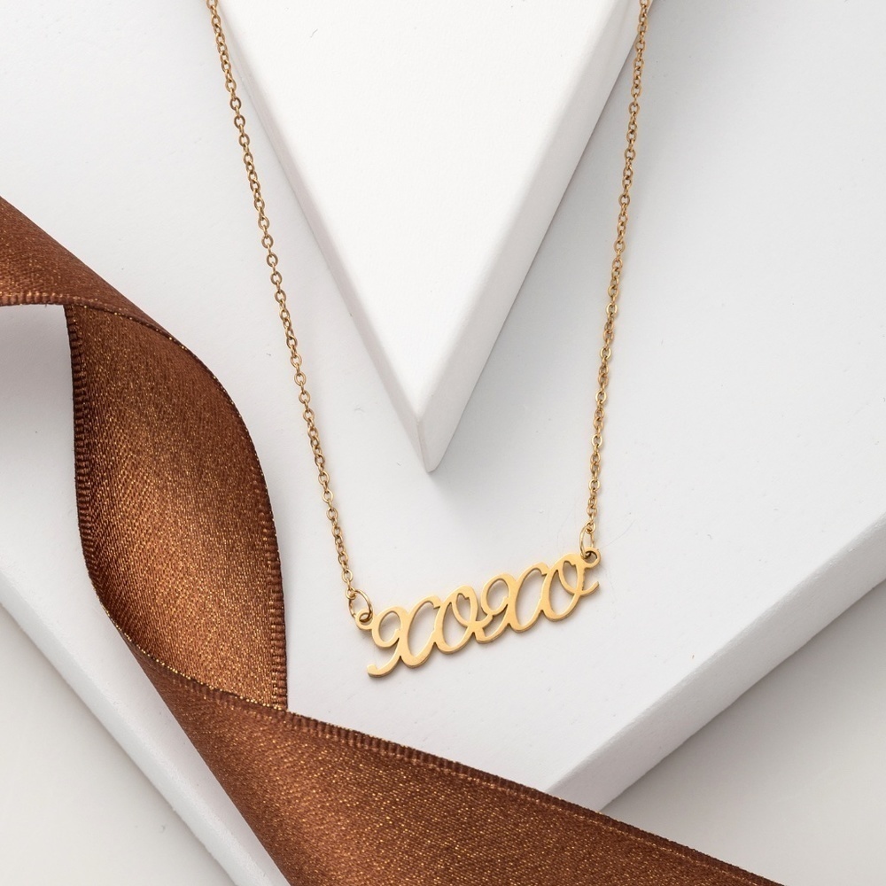Goldtone XOXO Stainless Steel Necklace